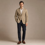 Blazer Cotton Structured Casual Khaki – Full Look