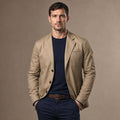 Blazer Cotton Structured Casual Khaki – Product Photo