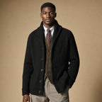 Cardigan Shawl Collar Button-Front Knit in Black – Tarlano Premium Menswear
