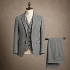 Herringbone Waistcoat Tweed Classic Fit Gray – Product Photo