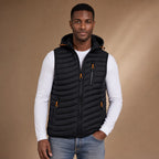 Windproof Puffer Vest Lightweight Sleeveless Black – Product Photo