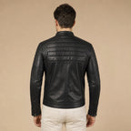 Quilted Leather Jacket Black Black – Full Look