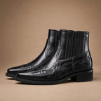 Chukka Boots Leather in Obsidian Black – Tarlano Premium Menswear
