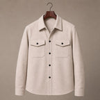 Overshirt Jacket Brushed Relaxed Fit Beige – Product Photo
