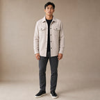 Overshirt Jacket Brushed Relaxed Fit in Beige – Tarlano Premium Menswear