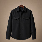 Overshirt Jacket Brushed Relaxed Fit Black – Product Photo