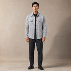 Overshirt Jacket Brushed Relaxed Fit in Gray – Tarlano Premium Menswear