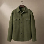 Overshirt Jacket Brushed Relaxed Fit Green – Product Photo