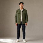 Overshirt Jacket Brushed Relaxed Fit in Green – Tarlano Premium Menswear