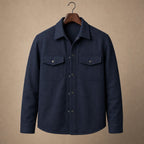 Overshirt Jacket Brushed Relaxed Fit Navy – Product Photo