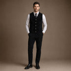 Waistcoat Suede Five Button in Black – Tarlano Premium Menswear