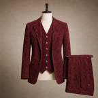 Waistcoat Suede Five Button Burgundy – Product Photo