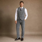 Waistcoat Suede Five Button in Grey – Tarlano Premium Menswear