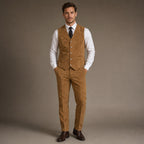 Waistcoat Suede Five Button in Khaki – Tarlano Premium Menswear