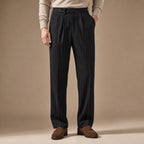 Pinstripe Dress Trouser Straight Leg in Black – Tarlano Premium Menswear