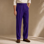 Pinstripe Dress Trouser Straight Leg in Purple – Tarlano Premium Menswear