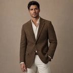 Herringbone Blazer Regular Fit Brown – Product Photo