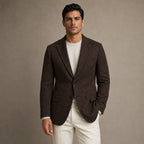 Herringbone Blazer Regular Fit Coffee – Product Photo