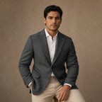 Herringbone Blazer Regular Fit Dark Gray – Product Photo