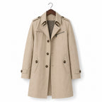 Trench Coat Cotton Single Breasted Mid-Length Beige – Product Photo
