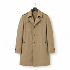Trench Coat Cotton Single Breasted Mid-Length Khaki – Product Photo