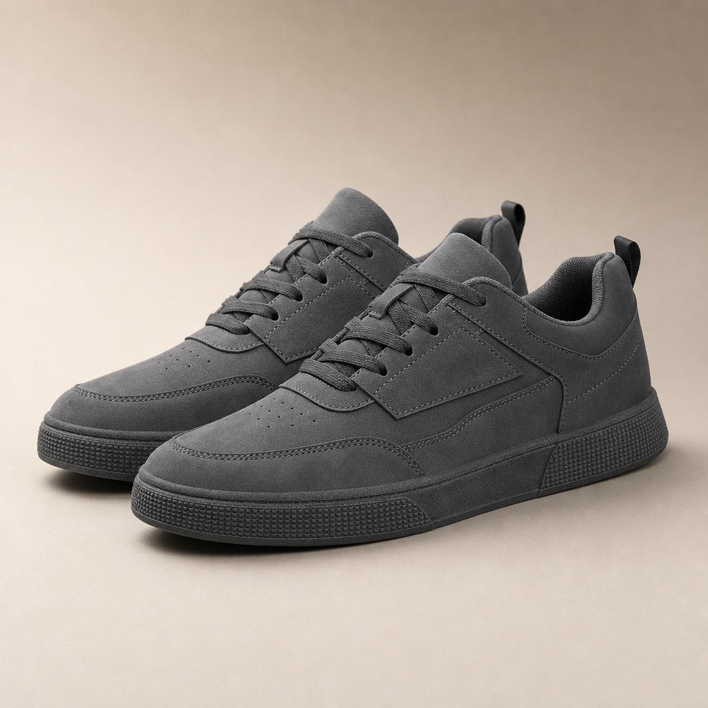 Business Casual Sneakers Cushioned Low-Top Charcoal – Product Photo