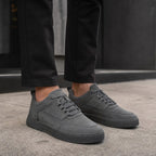 Business Casual Sneakers Cushioned Low-Top in Charcoal – Tarlano Premium Menswear