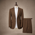 Three Piece Suit Herringbone Modern Fit Brown – Product Photo