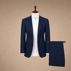 Three Piece Suit Herringbone Modern Fit Navy – Product Photo