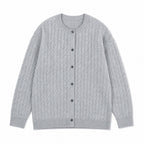 Bordeaux Braided Cardigan Gray – Product Photo