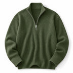 Cardigan Open Front Knit Relaxed Fit Army Green – Product Photo