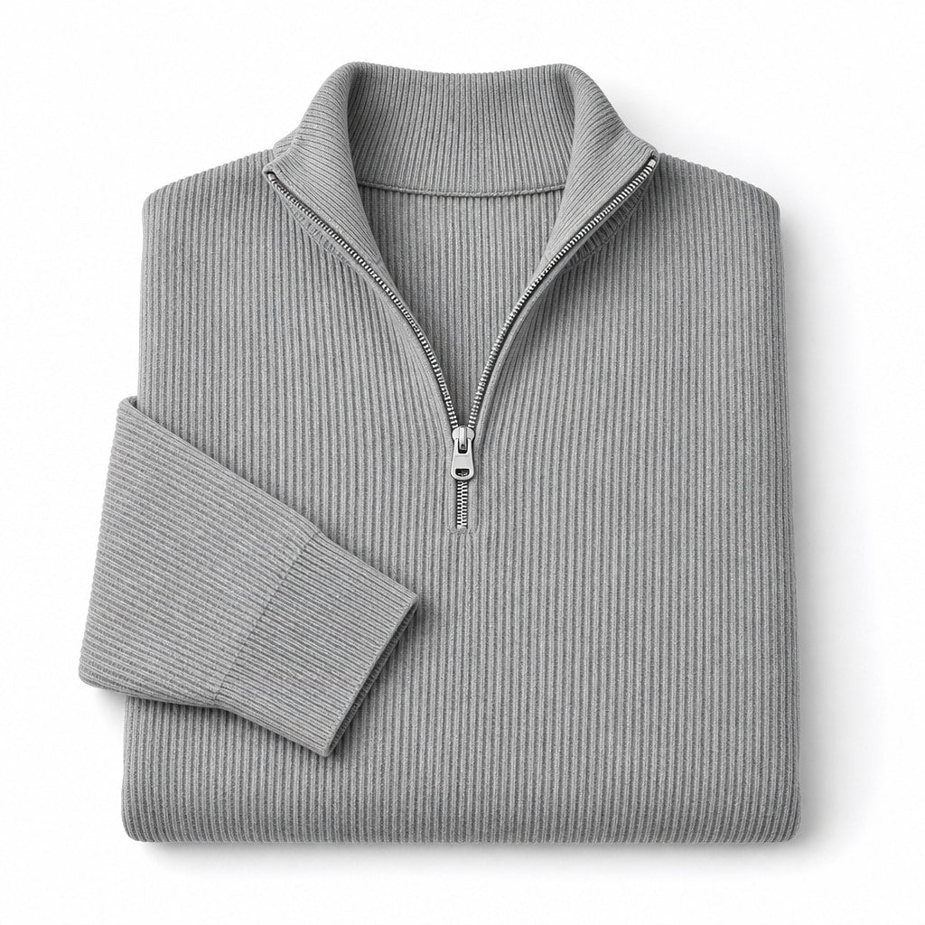 Cardigan Open Front Knit Relaxed Fit Gray – Product Photo
