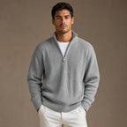 Cardigan Open Front Knit Relaxed Fit in Gray – Tarlano Premium Menswear