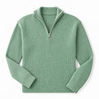 Cardigan Open Front Knit Relaxed Fit Green – Product Photo