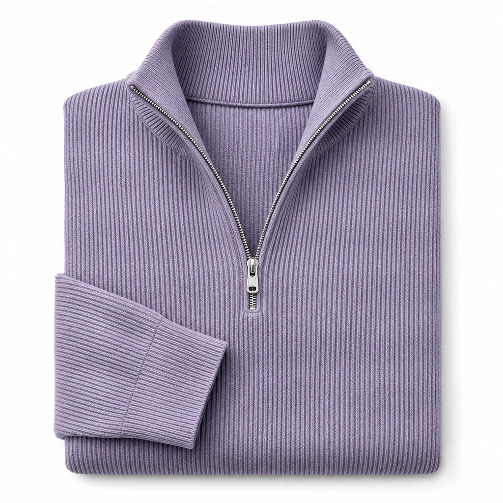 Cardigan Open Front Knit Relaxed Fit Purple – Product Photo