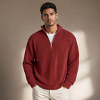 Cardigan Open Front Knit Relaxed Fit in Red – Tarlano Premium Menswear
