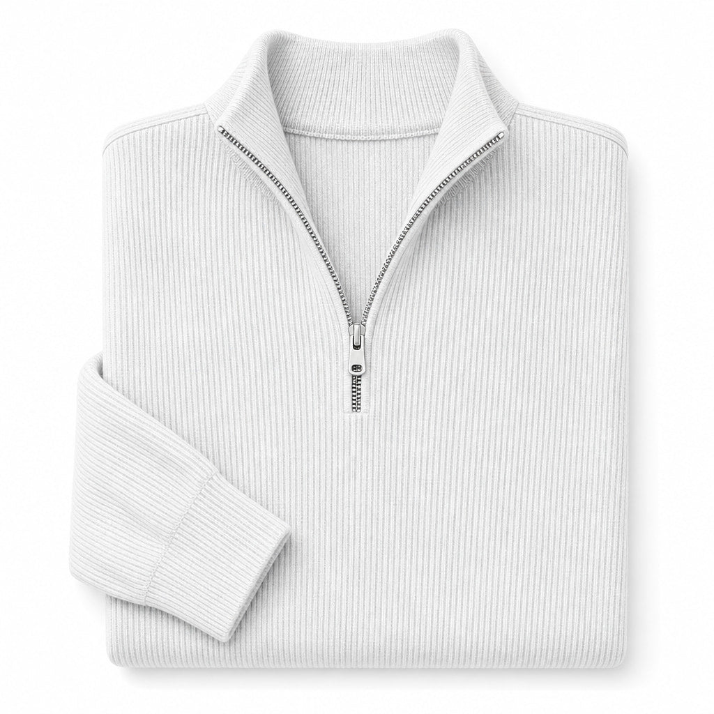 Cardigan Open Front Knit Relaxed Fit White – Product Photo