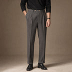 Dress Trousers Stretch Cotton Twill in Grey – Tarlano Premium Menswear