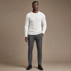 Waffle Knit Top Long Sleeve White – Full Look
