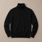Turtleneck Sweater Merino Wool Black – Product Photo