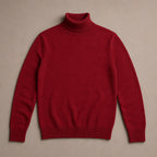 Turtleneck Sweater Merino Wool Red – Product Photo