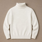 Turtleneck Sweater Merino Wool White – Product Photo