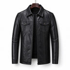 Coats Leather Motorcycle Slim Fit Black Black – Product Photo