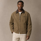Barn Jacket Cotton Canvas Corduroy Collar in Brown – Tarlano Premium Menswear