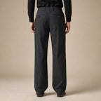 Pinstripe Trousers Wide Leg Black Black – Full Look