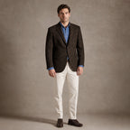 Herringbone Blazer Notch Lapel Coffee – Product Photo