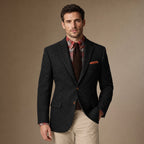 Herringbone Blazer Regular Fit Black – Product Photo