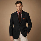 Herringbone Blazer Regular Fit in Black – Tarlano Premium Menswear