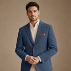 Herringbone Blazer Regular Fit Blue – Product Photo