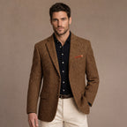 Herringbone Blazer Regular Fit Brown – Product Photo